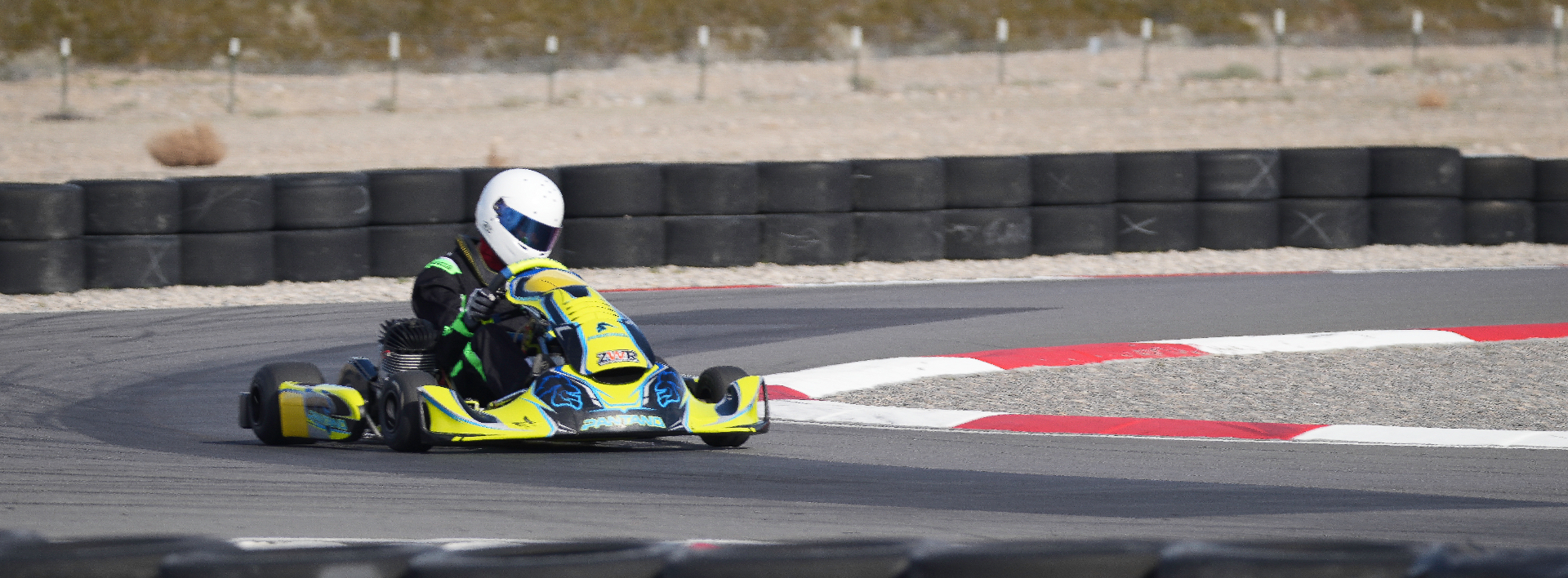 Ian Wells at the apex — Spring Mountain Karting